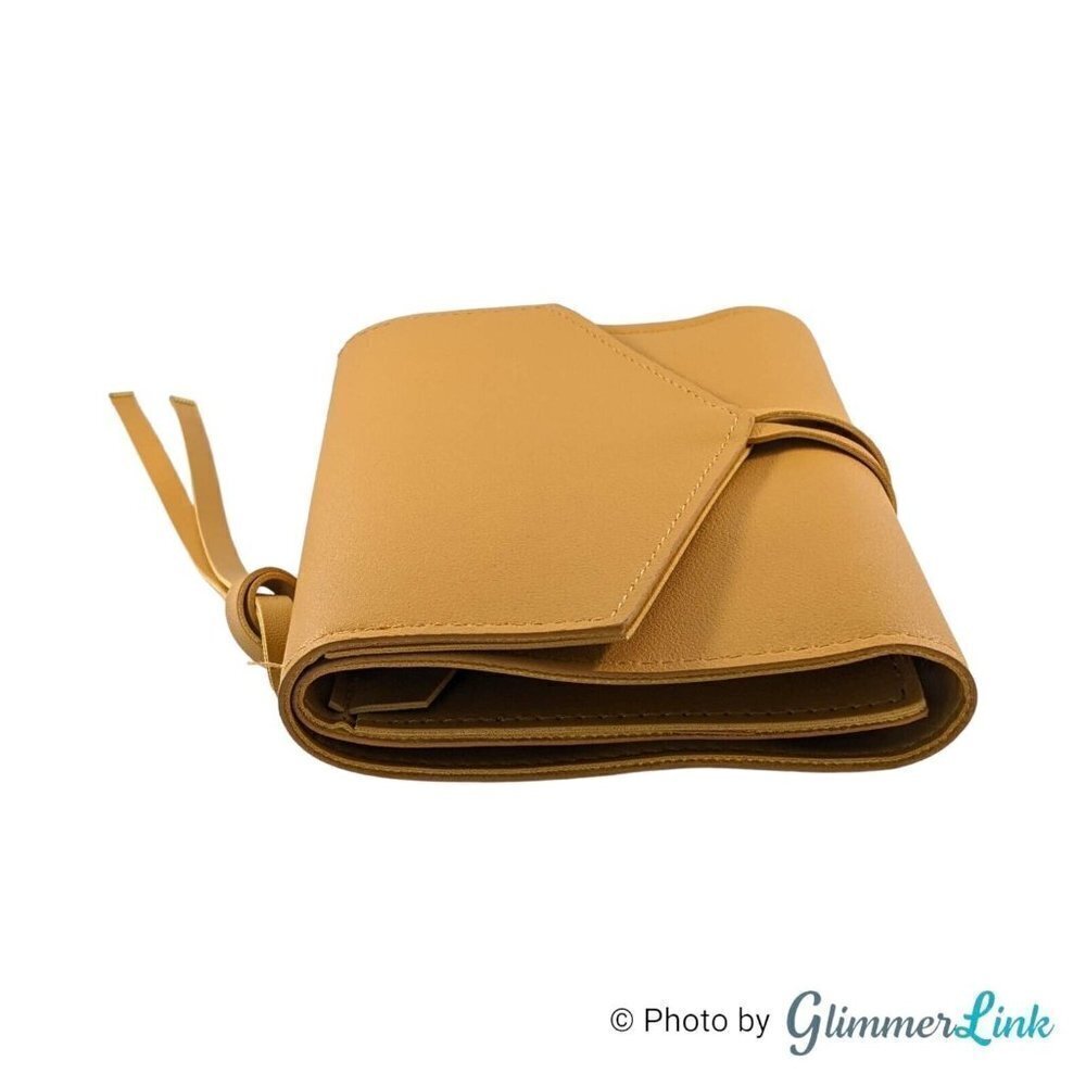 Glass Ladder Co Honey Vegan Leather Katherine Tech Organizer Roll Up Pouch - Picture 6 of 12